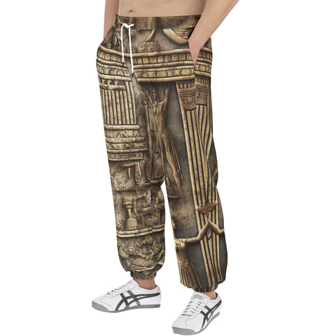 Men's Sweatpants Egyptian Stone Artwork