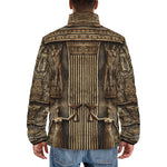 Down-Padded Puffer Jacket Egyptian Stone Artwork