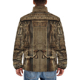 Down-Padded Puffer Jacket Egyptian Stone Artwork