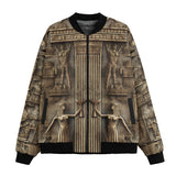 Bomber Jacket Egyptian Stone Artwork