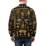 Bomber Jacket Gold Egyptian Symbols