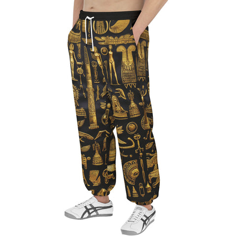 Men's Sweatpants Gold Egyptian Symbols