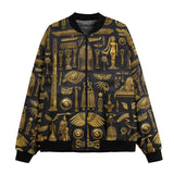 Bomber Jacket Gold Egyptian Symbols