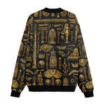 Bomber Jacket Gold Egyptian Symbols