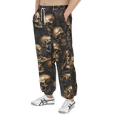 Men's Sweatpants Dark Brown Skulls Collage