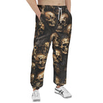 Men's Sweatpants Dark Brown Skulls Collage