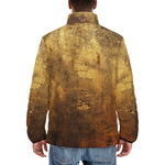 Down-Padded Puffer Jacket Antique Golded Texture