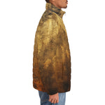 Down-Padded Puffer Jacket Antique Golded Texture