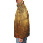 Down-Padded Puffer Jacket Antique Golded Texture