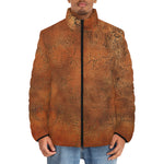 Down-Padded Puffer Jacket Antique Copper Texture