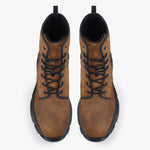 Casual Leather Chunky Boots Antique Copper Texture