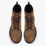 Casual Leather Chunky Boots Antique Copper Texture