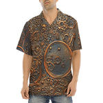 Hawaiian Shirt Bronze Metal Pattern