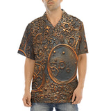 Hawaiian Shirt Bronze Metal Pattern