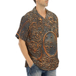 Hawaiian Shirt Bronze Metal Pattern