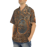 Hawaiian Shirt Bronze Metal Pattern