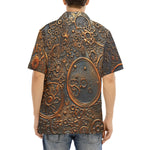 Hawaiian Shirt Bronze Metal Pattern