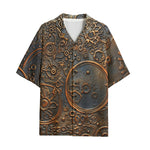 Hawaiian Shirt Bronze Metal Pattern