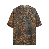 Hawaiian Shirt Bronze Metal Pattern