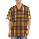 Hawaiian Shirt Luxury Golden Tartan Plaid