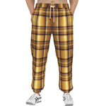 Men's Sweatpants Luxury Golden Tartan Plaid
