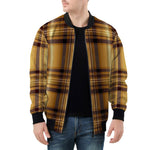 Bomber Jacket Luxury Golden Tartan Plaid