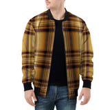 Bomber Jacket Luxury Golden Tartan Plaid
