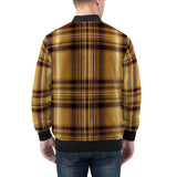 Bomber Jacket Luxury Golden Tartan Plaid