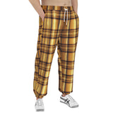 Men's Sweatpants Luxury Golden Tartan Plaid