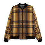 Bomber Jacket Luxury Golden Tartan Plaid