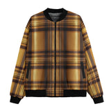 Bomber Jacket Luxury Golden Tartan Plaid