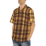 Hawaiian Shirt Luxury Golden Tartan Plaid