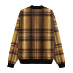 Bomber Jacket Luxury Golden Tartan Plaid