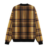 Bomber Jacket Luxury Golden Tartan Plaid