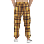Men's Sweatpants Luxury Golden Tartan Plaid