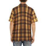 Hawaiian Shirt Luxury Golden Tartan Plaid