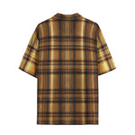 Hawaiian Shirt Luxury Golden Tartan Plaid