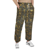 Men's Sweatpants Wall Engraved Golden Egyptians Symbols