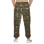 Men's Sweatpants Wall Engraved Golden Egyptians Symbols