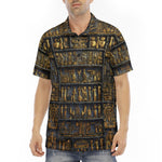 Men's Polo Shirt Golden Egyptian Ornaments