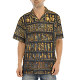 Hawaiian Shirt Golden Egyptian Ornaments