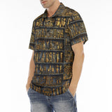 Men's Polo Shirt Golden Egyptian Ornaments