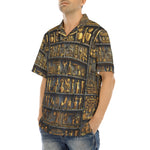 Hawaiian Shirt Golden Egyptian Ornaments