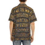 Hawaiian Shirt Golden Egyptian Ornaments