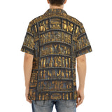 Hawaiian Shirt Golden Egyptian Ornaments