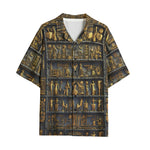 Hawaiian Shirt Golden Egyptian Ornaments