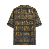 Hawaiian Shirt Golden Egyptian Ornaments