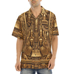 Hawaiian Shirt Golden Egyptian Art