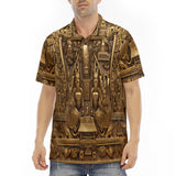 Men's Polo Shirt Golden Egyptian Art