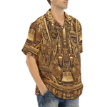 Hawaiian Shirt Golden Egyptian Art